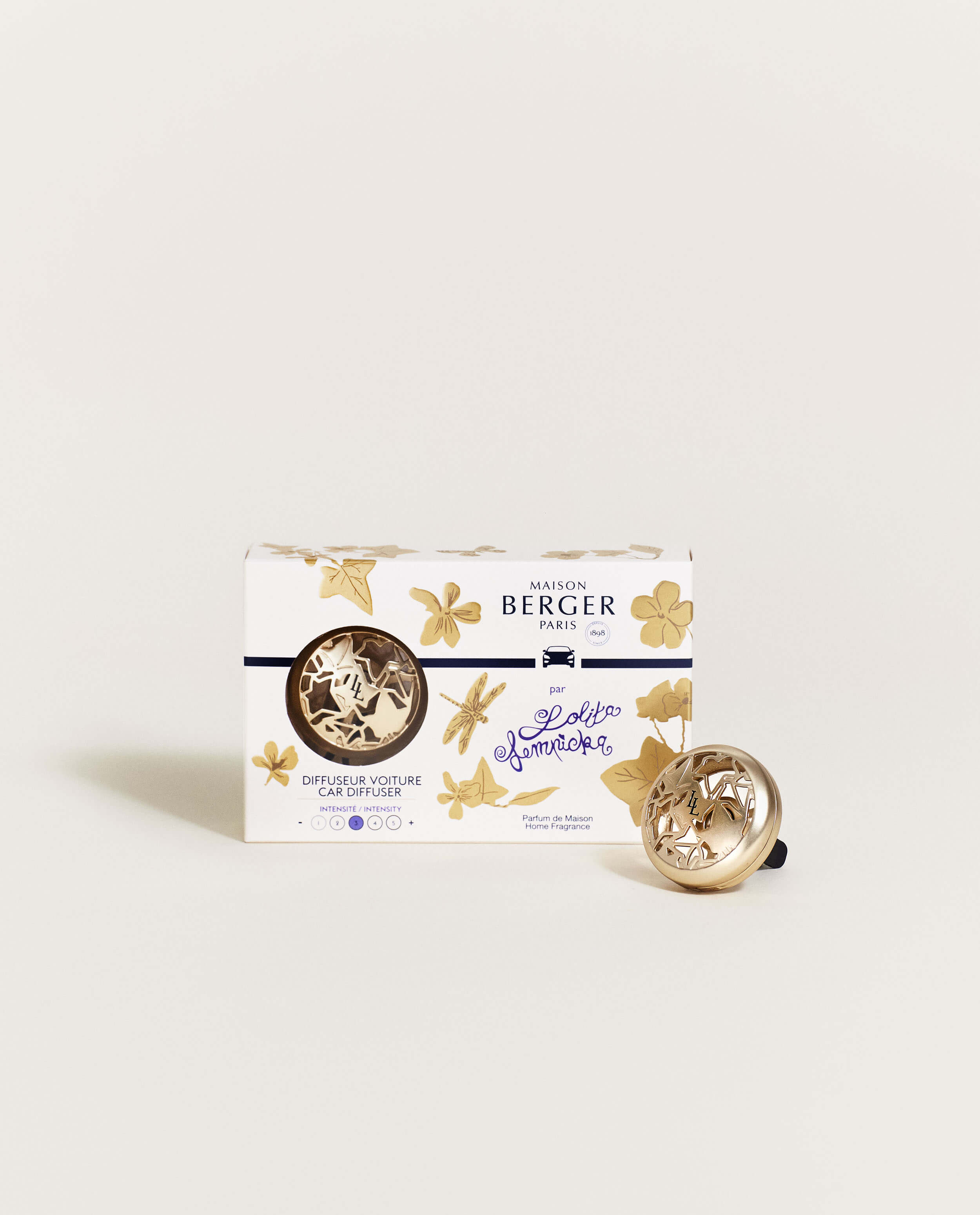 Lolita Lempicka Matte Gold Car Diffuser Kit