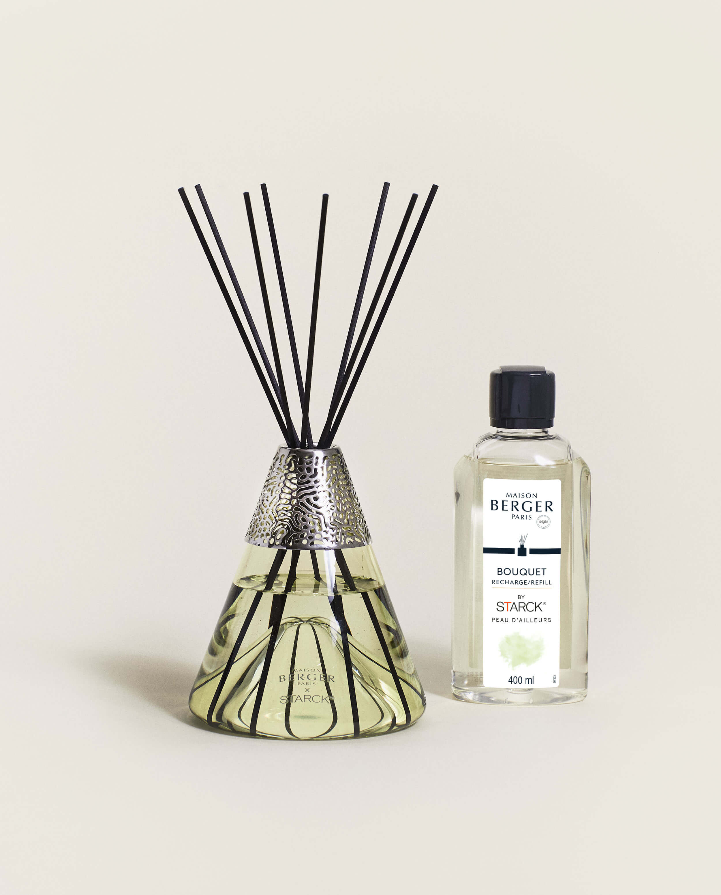 Starck Green Reed Diffuser Gift Set with Peau d'Ailleurs