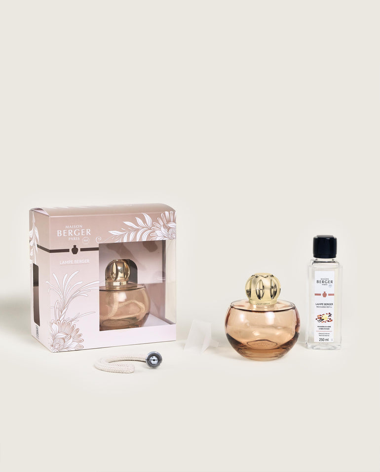 Holly Fragrance Lamp Gift Set + Amber Powder—Beige